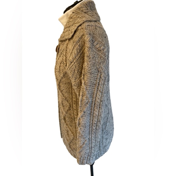 Irish Wool Cardigan Sweater - Picture 3 of 7